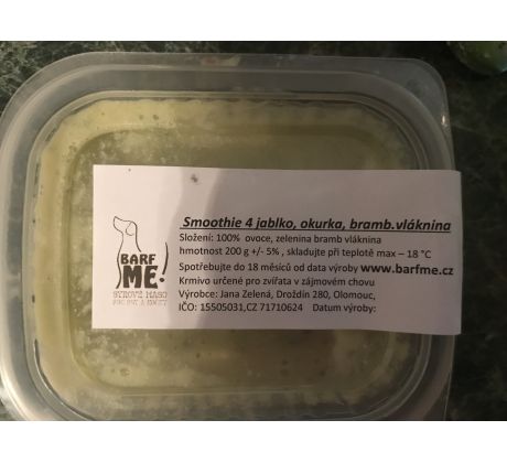 Smoothie 4 - jablko, okurka, bramborová vláknina