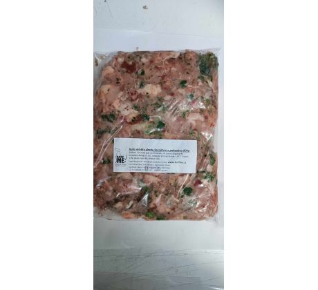 Kuře mleté s droby, špenátem a pohankou 800g